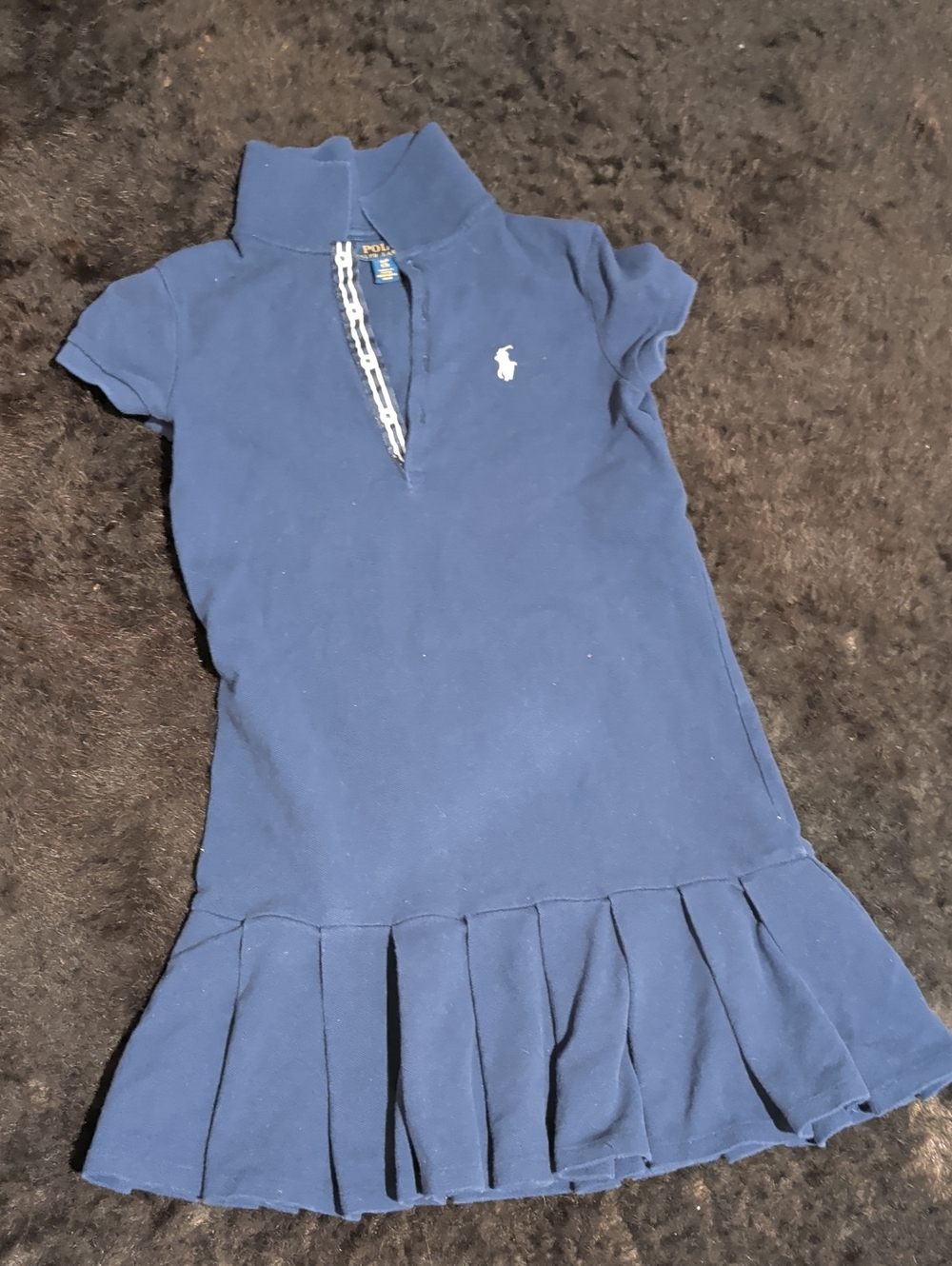 Ralph Lauren Navy Blue Girls Polo Dress